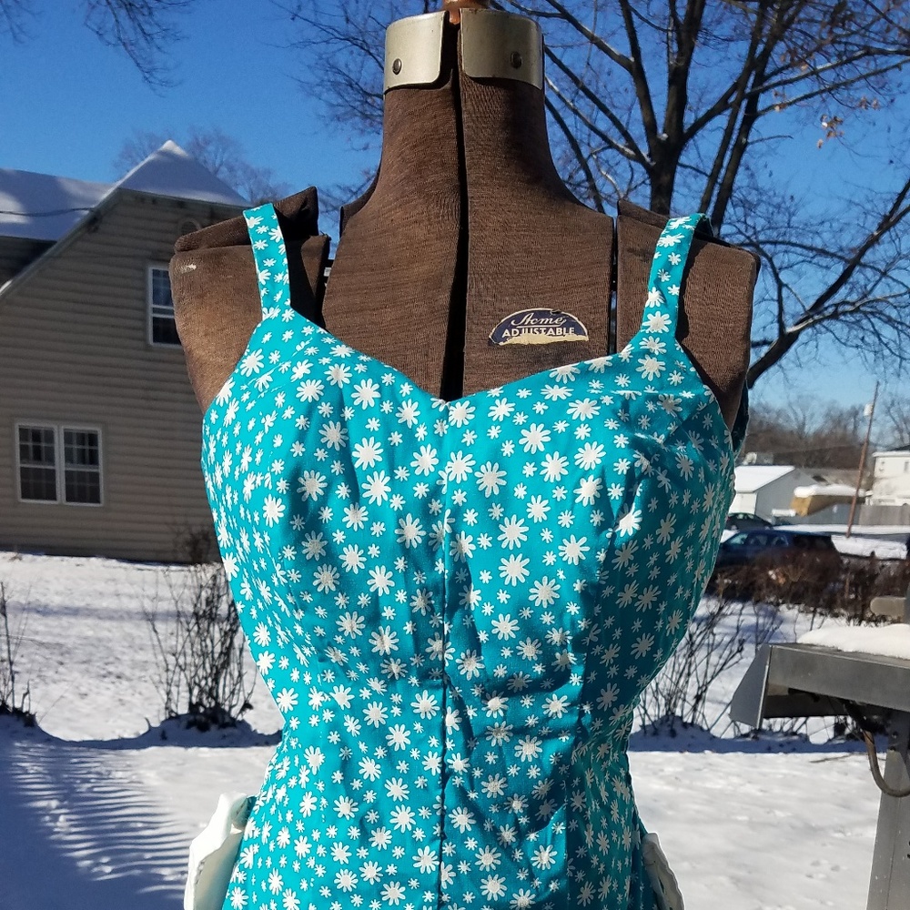 Vintage 1960 Blue Bathing Suit